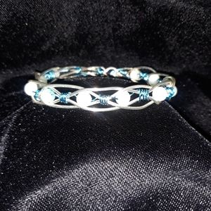 Light blue bangle bracelet